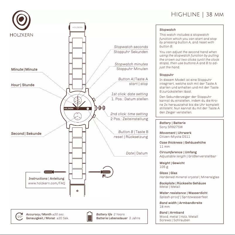Página 1 del manual Manual de usuario Holzkern Golden Gate