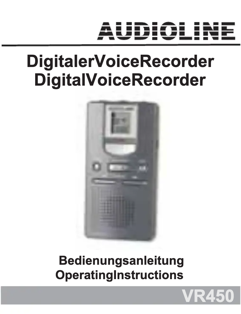 Page n°1 - Manuel utilisateur Philips VR450