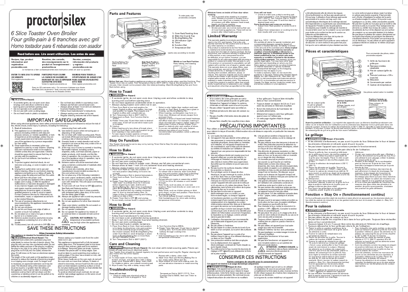 Page 1 de la notice Manuel utilisateur Proctor Silex 31124PS