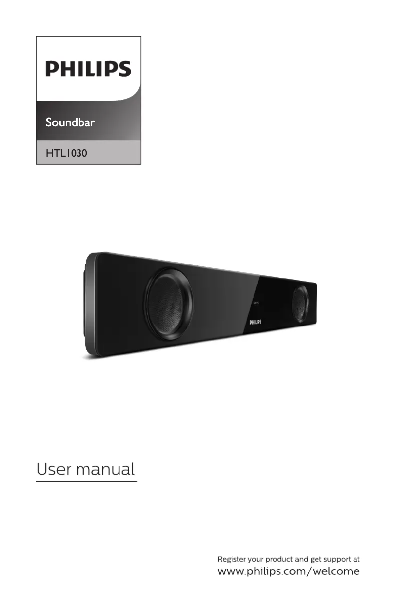 Page 1 of the manual User Manual Philips HTL1030