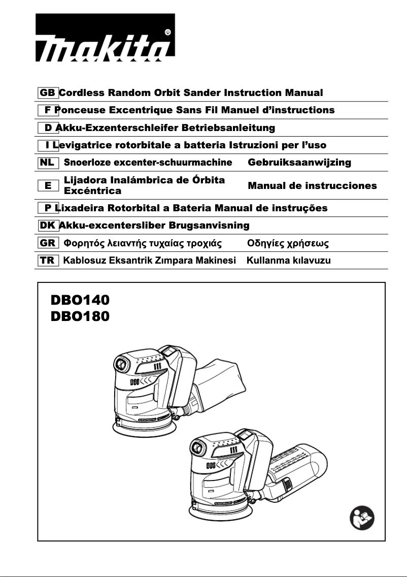 Page 1 de la notice Manuel utilisateur Makita DBO180