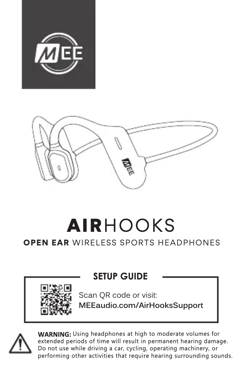 Page n°1 - Manuel utilisateur MEE audio AirHooks Open