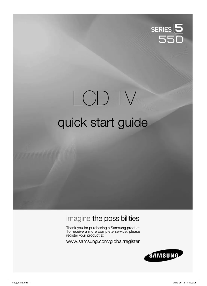 Page n°1 - Manuel utilisateur Samsung LN40C550J1R
