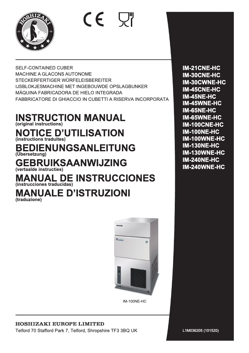 Image de la première page du manuel de l'appareil IM-65WNE-HC-Q