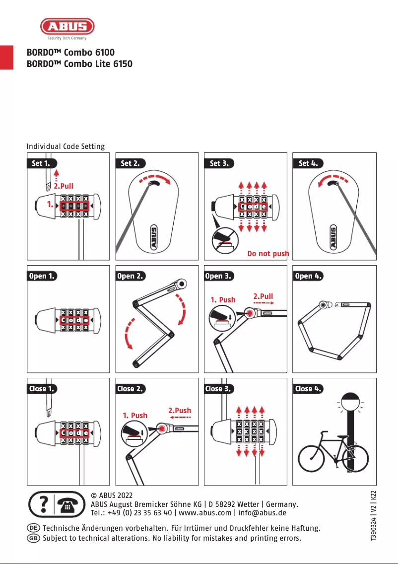 Imagen de la primera página del manual del dispositivo BORDO Combo Lite 6150