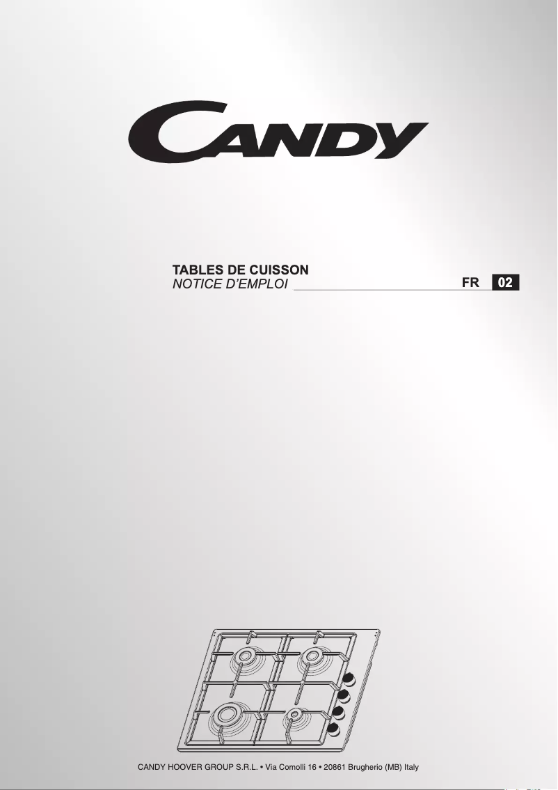 Page 1 de la notice Manuel utilisateur Candy CHW6LX-ALG