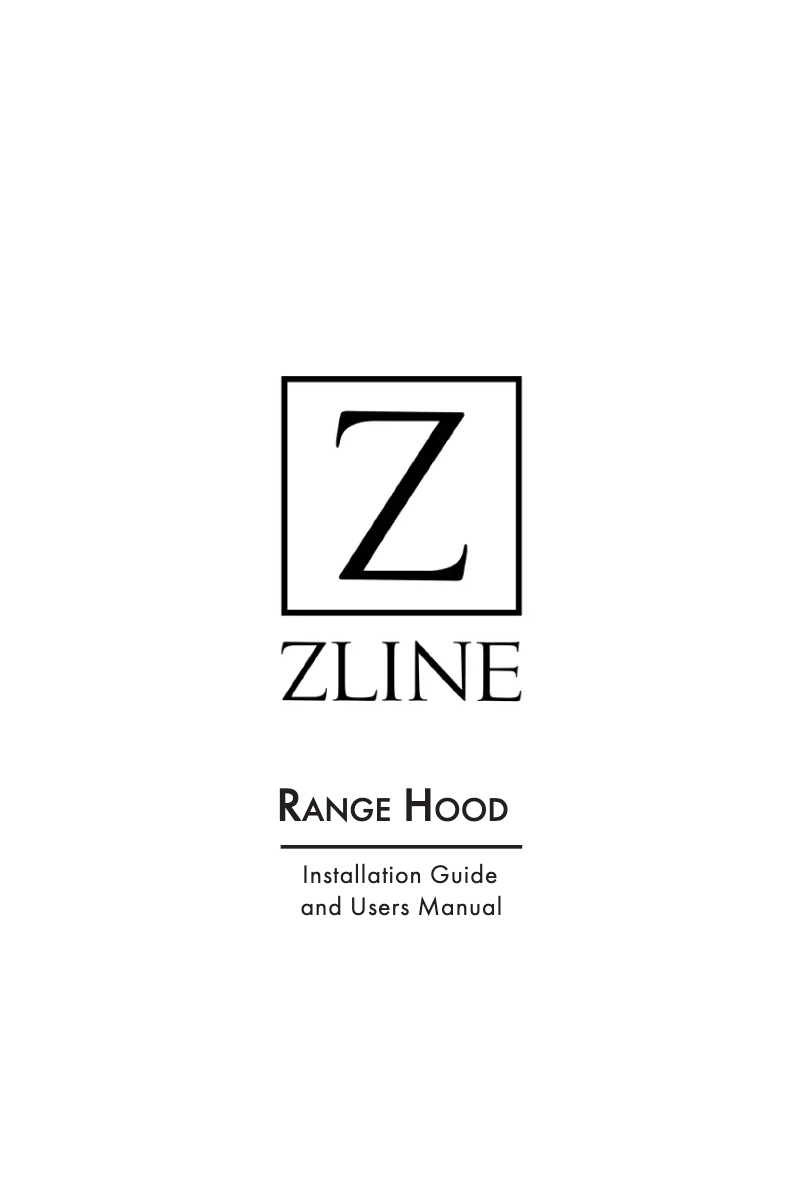 Page n°1 - Manuel utilisateur ZLine 59730436