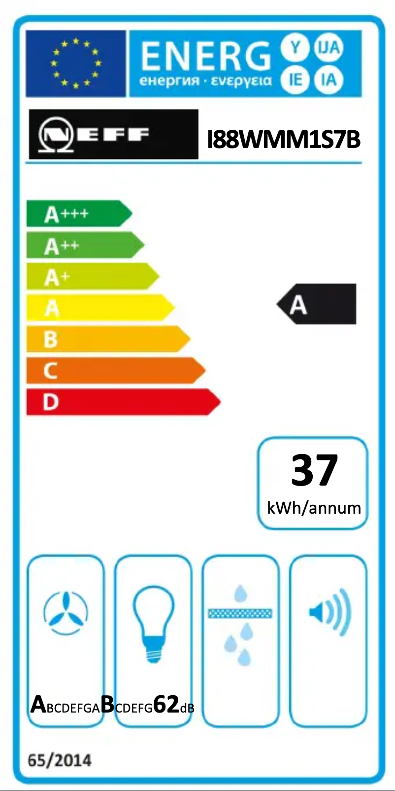 Page n°1 - Label énergétique Neff I88WMM1S7B