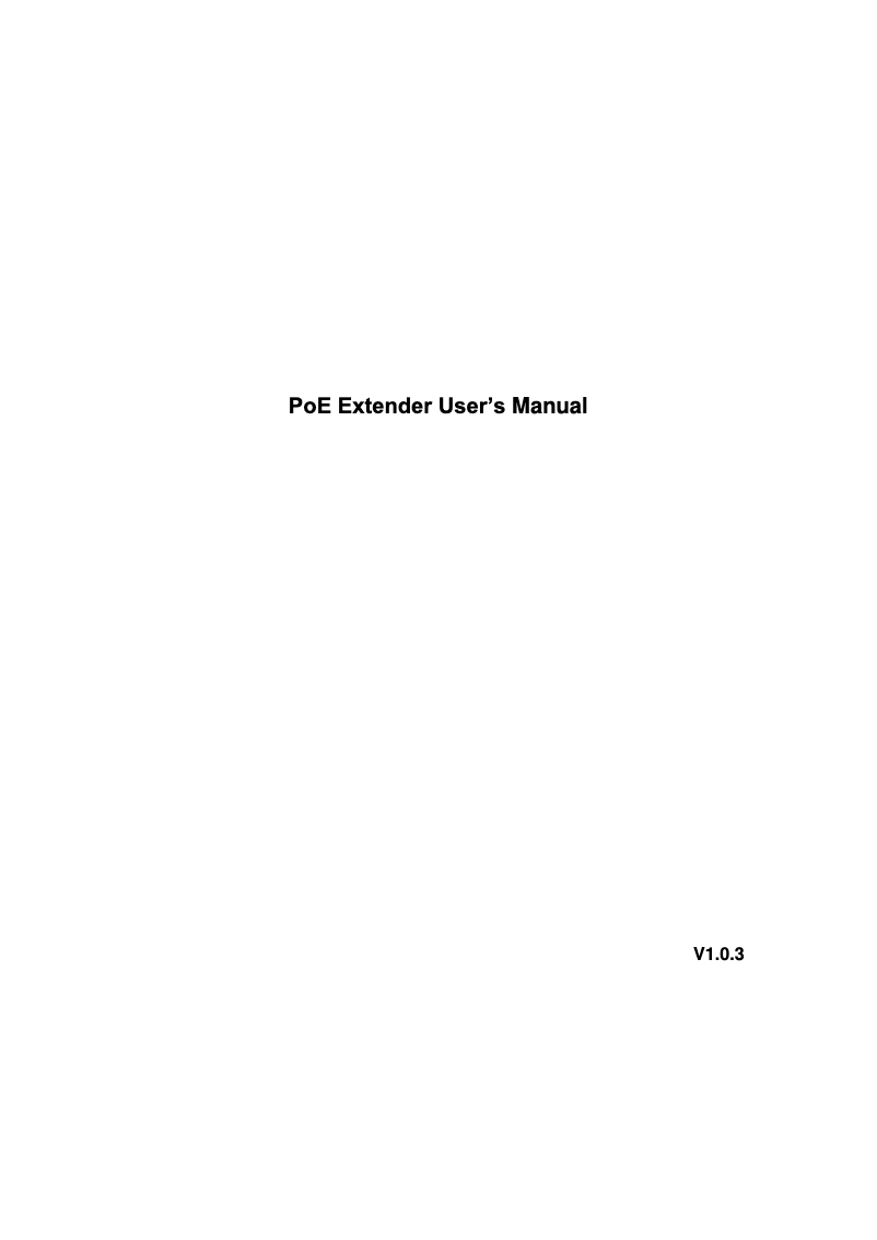 Page 1 de la notice Manuel utilisateur Dahua Technology PFT1300