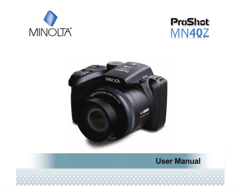 Page 1 de la notice Manuel utilisateur Minolta ProShot MN40Z