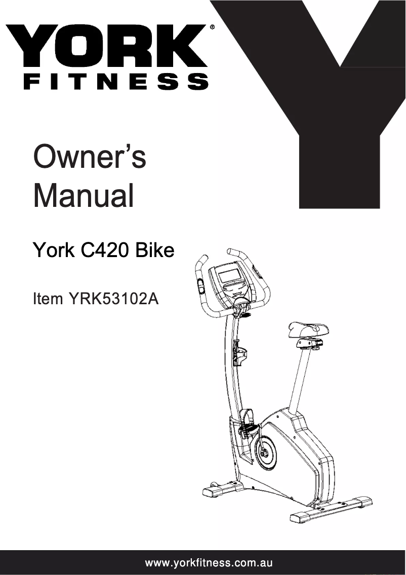 Página 1 del manual Manual de usuario York Fitness C420