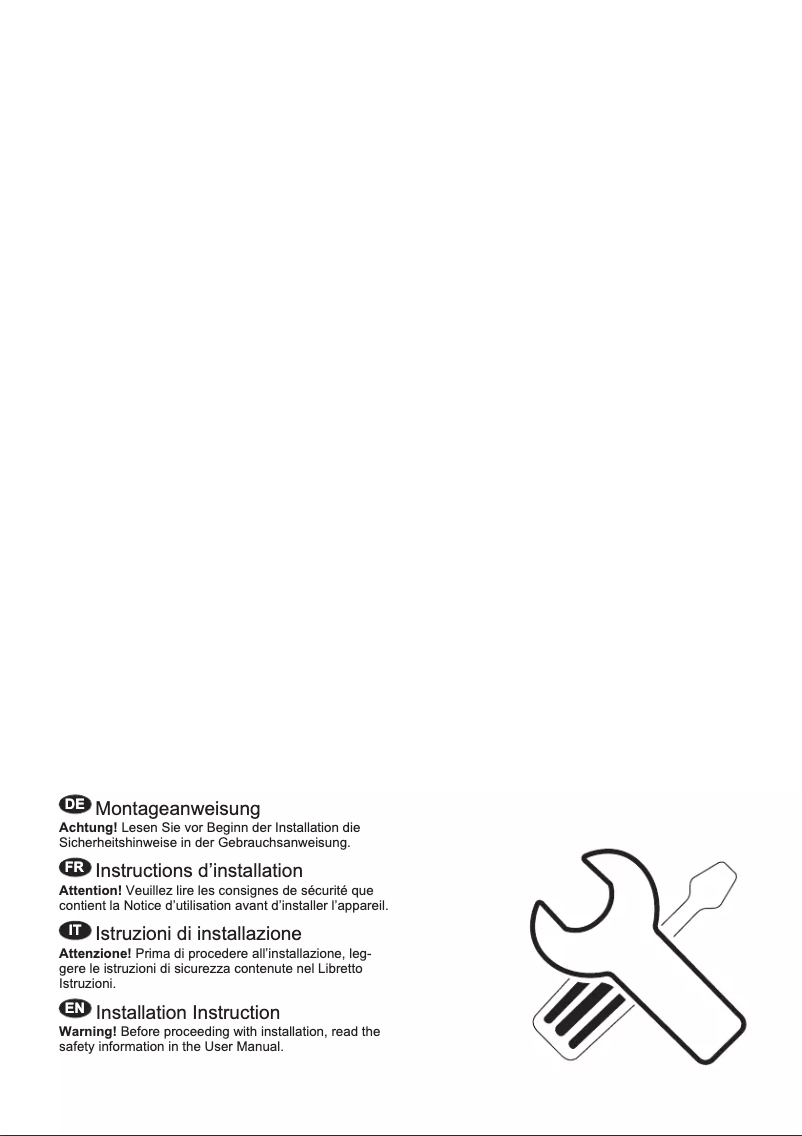 Page n°1 - Guide d'installation Electrolux IK277BNL