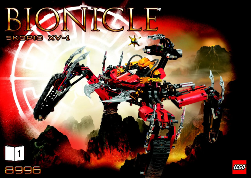 Page 1 de la notice Manuel utilisateur Lego Bionicle 8996