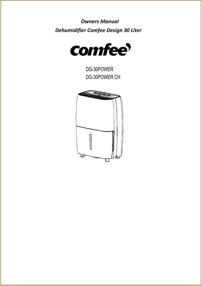 Page 1 de la notice Manuel utilisateur Comfee Midea DG-30 Power