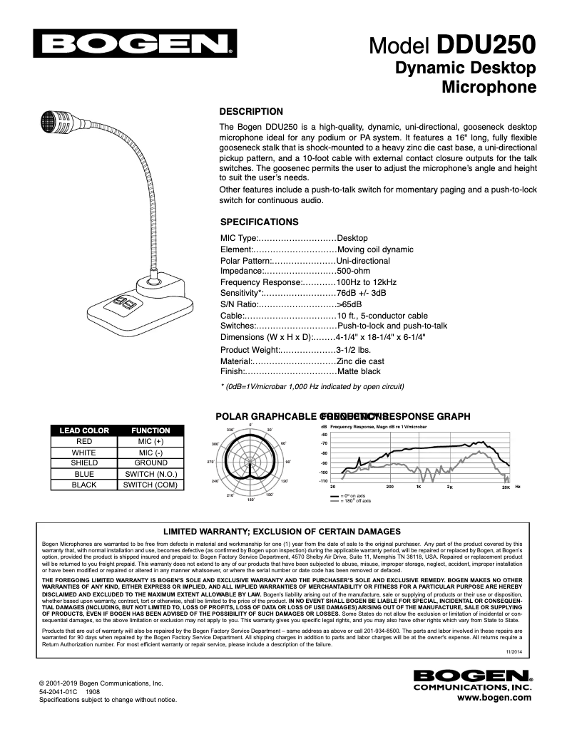 Image de la première page du manuel de l'appareil DDU250