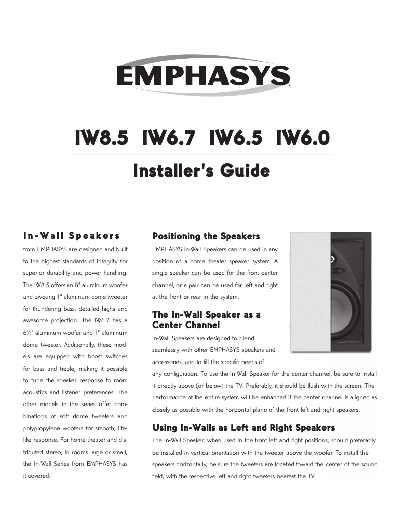 Página 1 del manual Manual de usuario Emphasys IW6.0