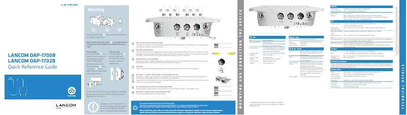 Page n°1 - Manuel utilisateur Lancom OAP-1700B