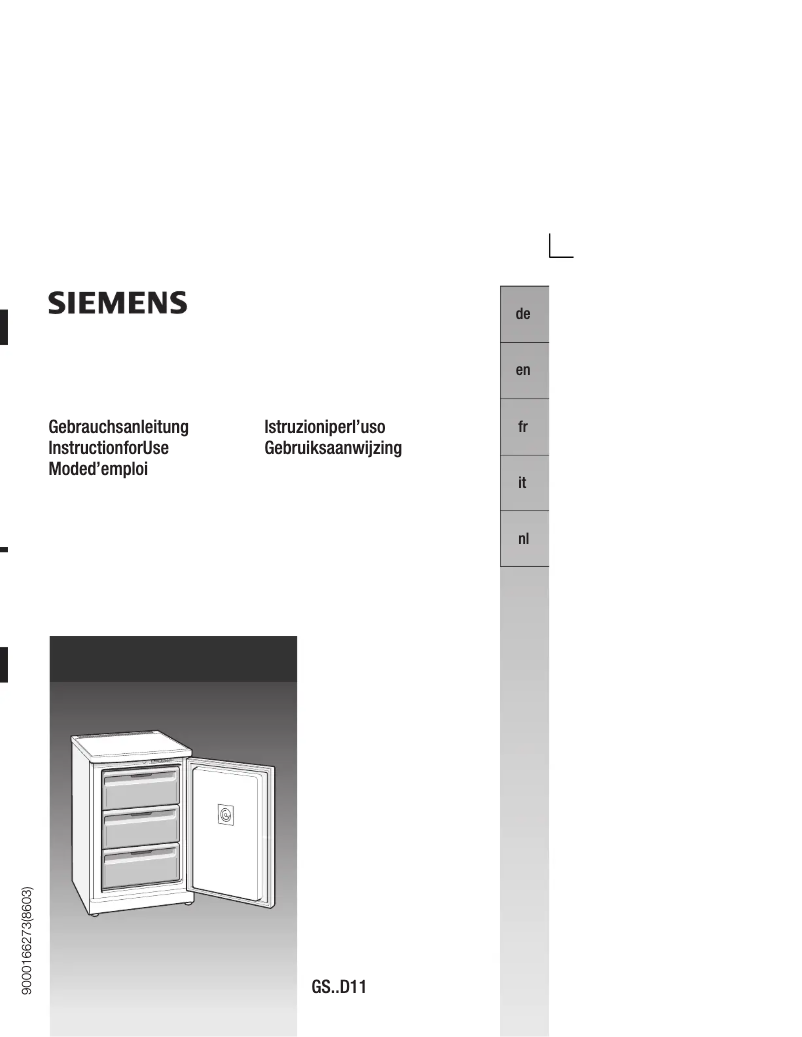 Page n°1 - Manuel utilisateur Siemens GS11DV20