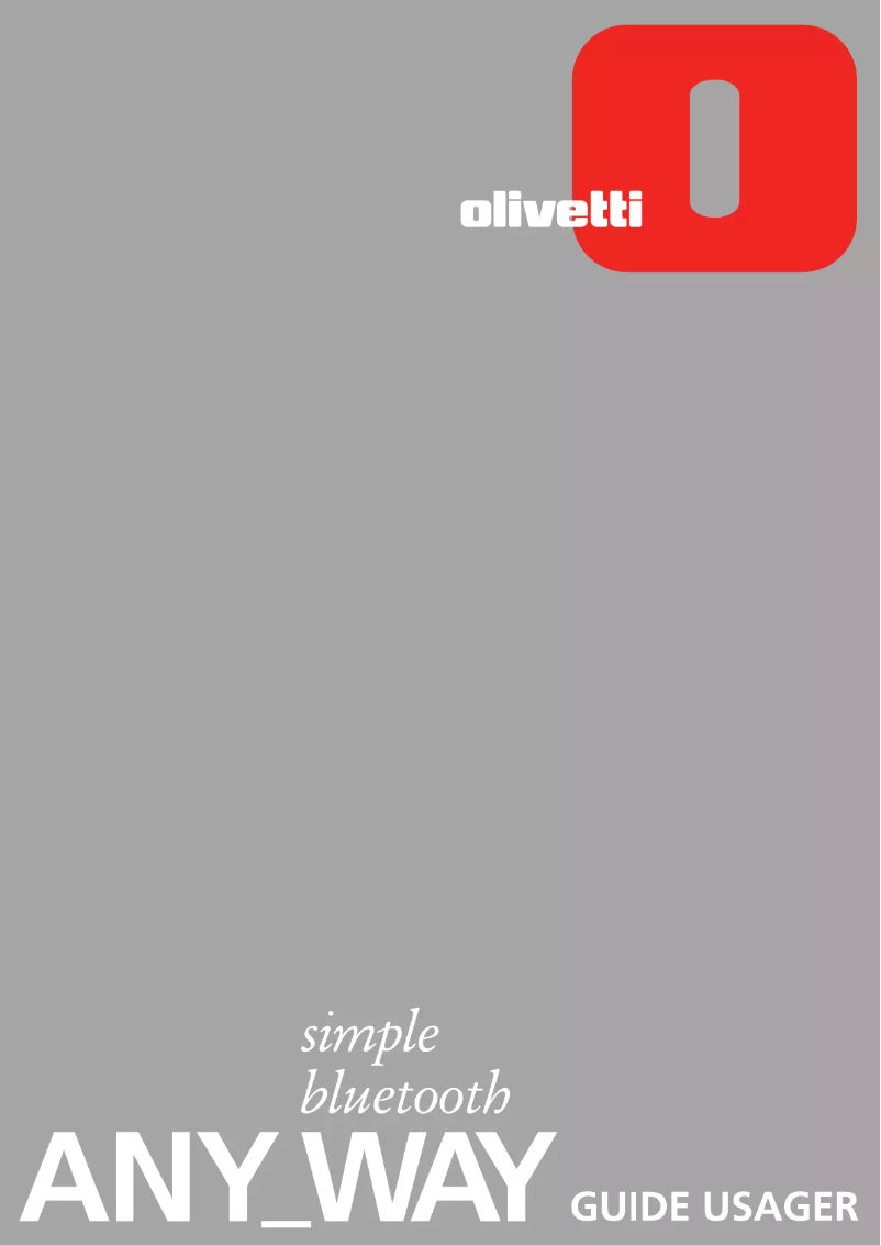 Page n°1 - Manuel utilisateur Olivetti Any_way simple