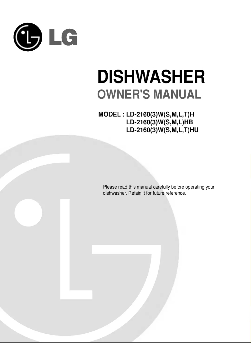 First page image of the manual for LD-2163SH