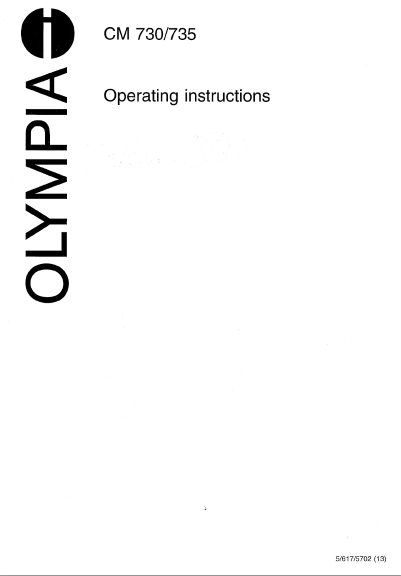 Image de la première page du manuel de l'appareil CM 735