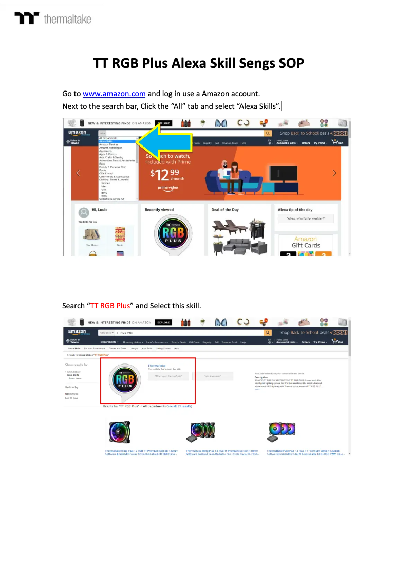 Página 1 del manual Manual de usuario Thermaltake ToughDesk 300 RGB