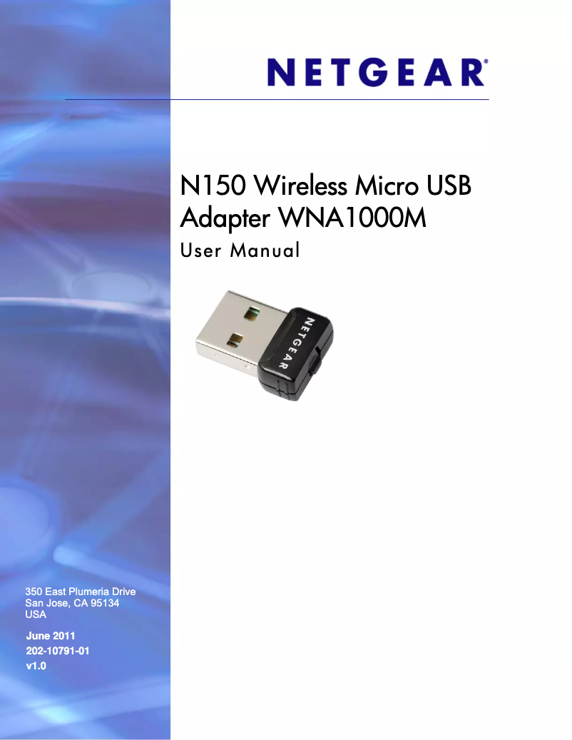 Page 1 de la notice Manuel utilisateur Netgear WNA1000Mv2