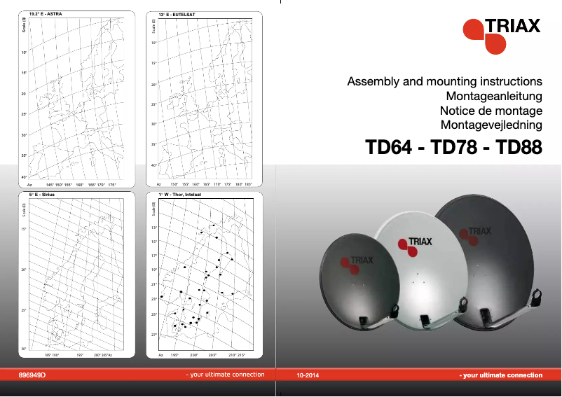 Page n°1 - Manuel utilisateur Triax TDS 64