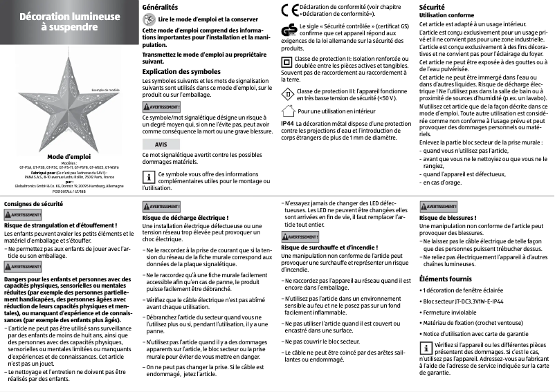 Page n°1 - Manuel utilisateur LightZone GT-PSA