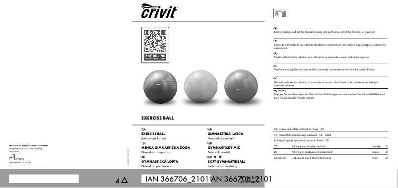 Page n°1 - Manuel utilisateur Crivit IAN 366706