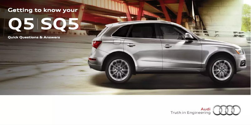 Page 1 de la notice Manuel utilisateur Audi SQ5 (2013)