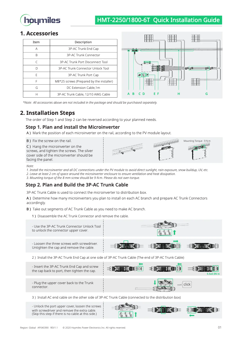 Page n°1 - Manuel utilisateur Hoymiles HMT-1800-6T