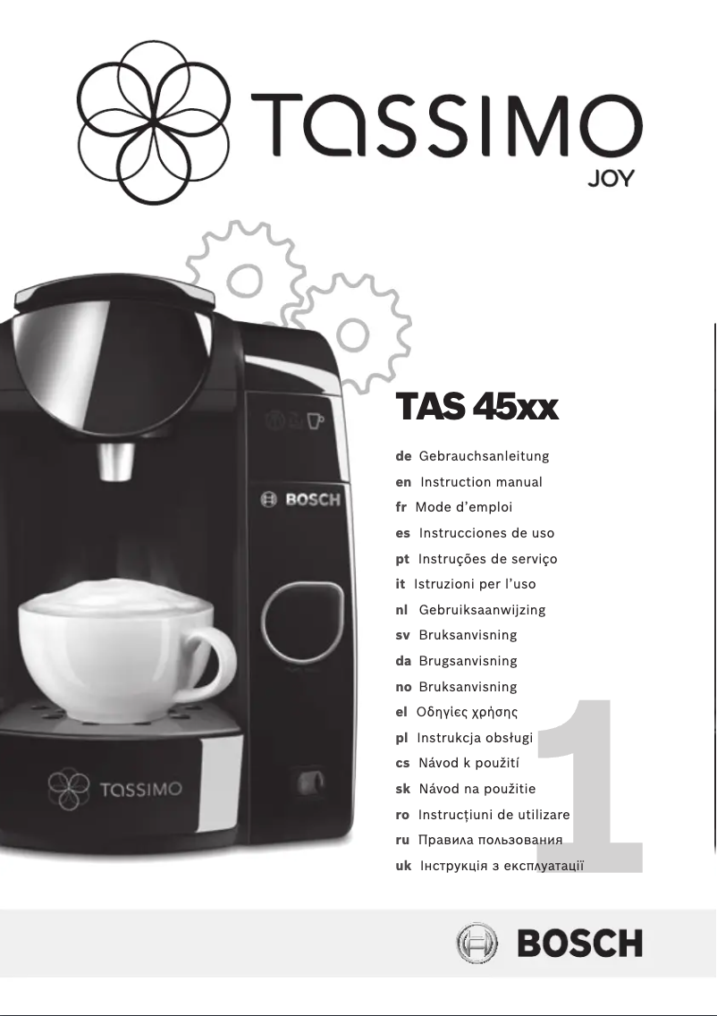 Page n°1 - Manuel utilisateur Bosch Tassimo Joy