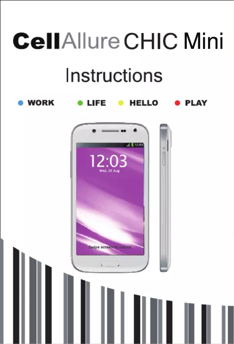 Page 1 de la notice Manuel utilisateur CellAllure Chic Mini