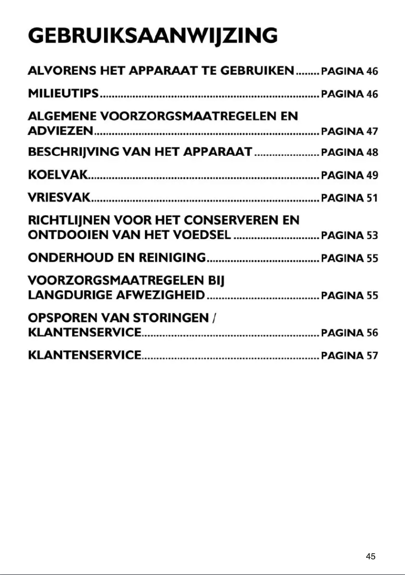 Página 1 del manual Manual de usuario Whirlpool Frostig CFS 700 S