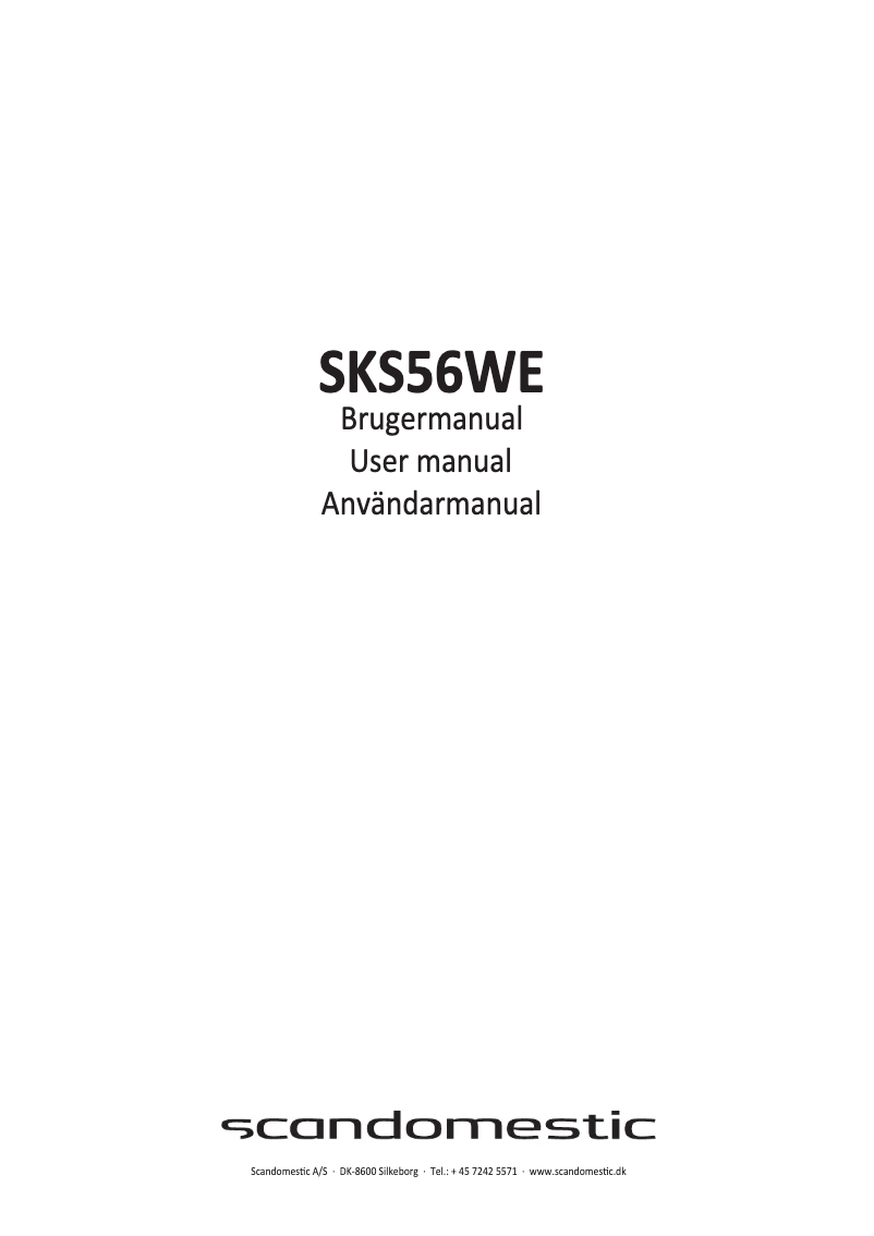 Page n°1 - Manuel utilisateur Scandomestic SKS56WE