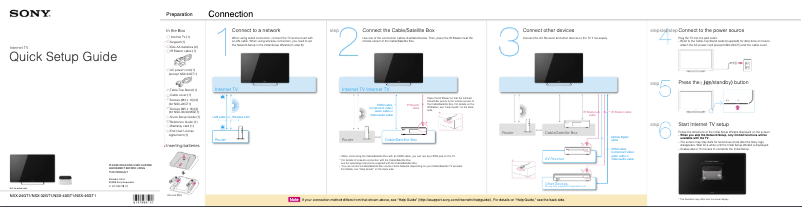 Page n°1 - Guide d'installation Sony NSX-46GT1