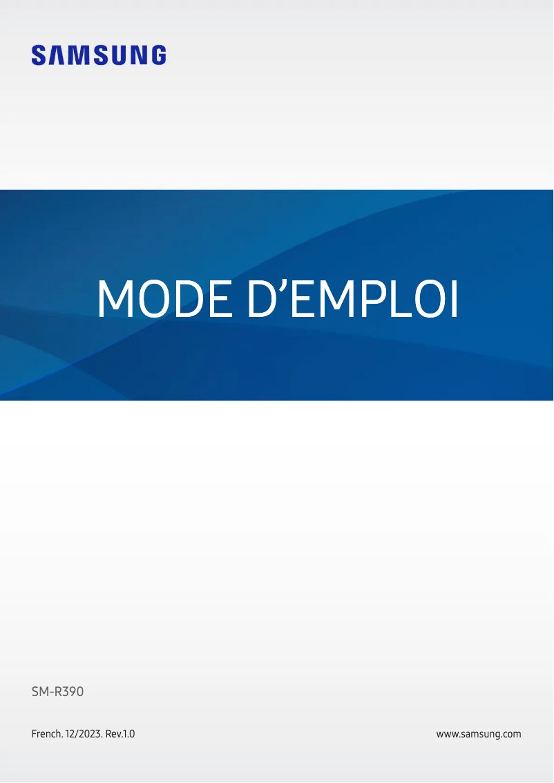 Page n°1 - Manuel utilisateur Samsung Galaxy Fit 3