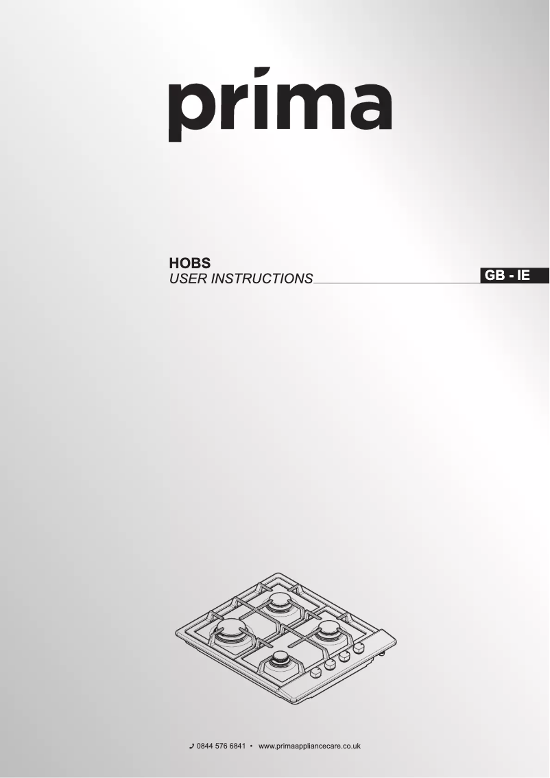 Page 1 de la notice Manuel utilisateur Prima PRGH100