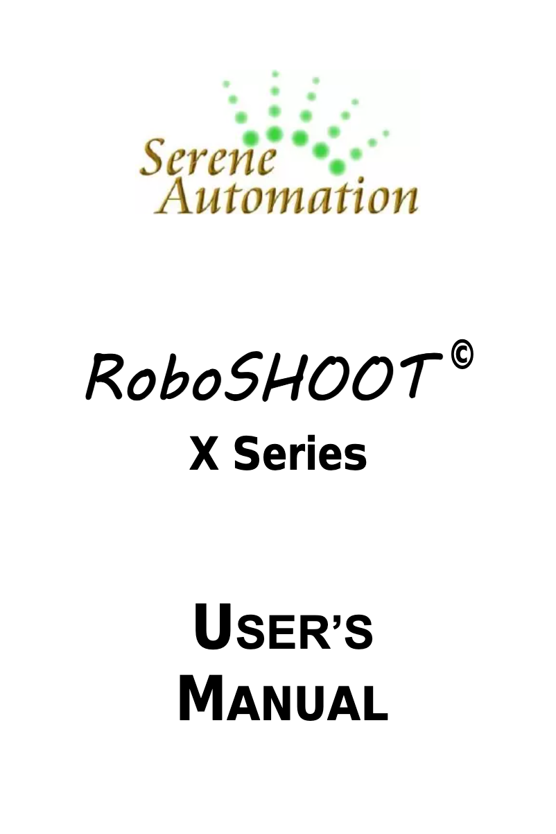 Página 1 del manual Manual de usuario RoboSHOOT RX-15