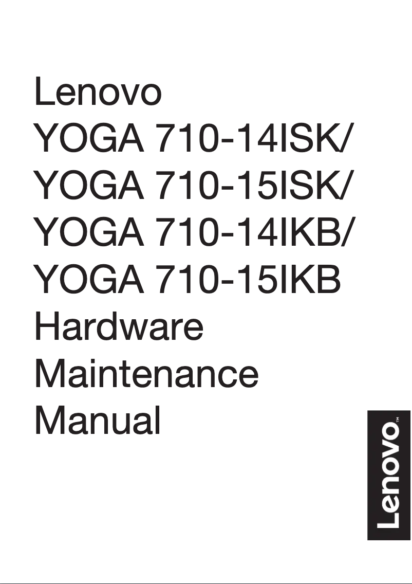 Page 1 de la notice Manuel utilisateur Lenovo Yoga 710