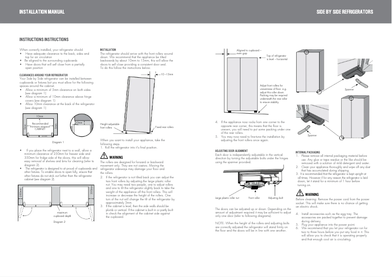 Page 1 de la notice Guide d'installation Electrolux ESE6107SG