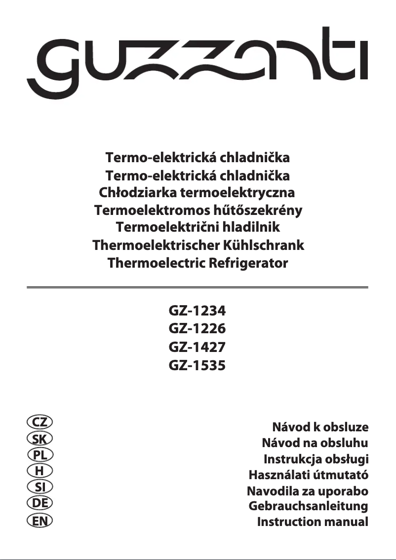 Page 1 de la notice Manuel utilisateur Guzzanti GZ 1234