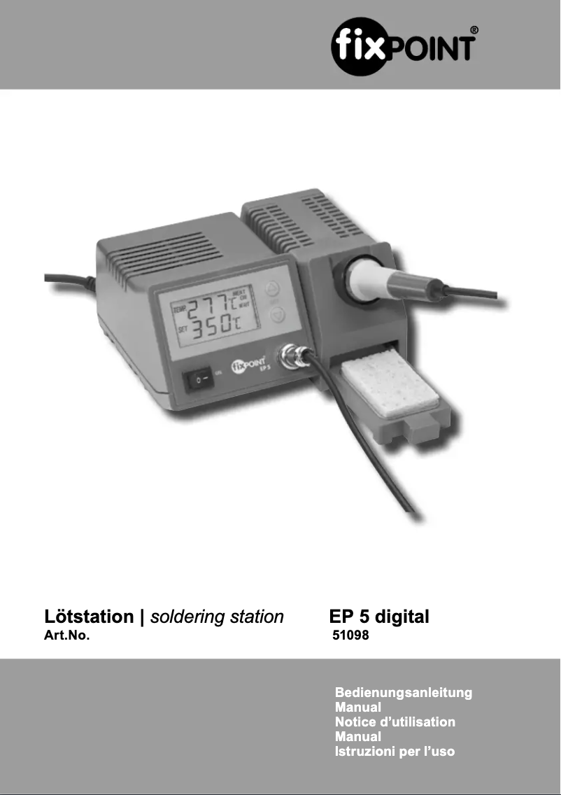Page 1 de la notice Manuel utilisateur Fixpoint 51098