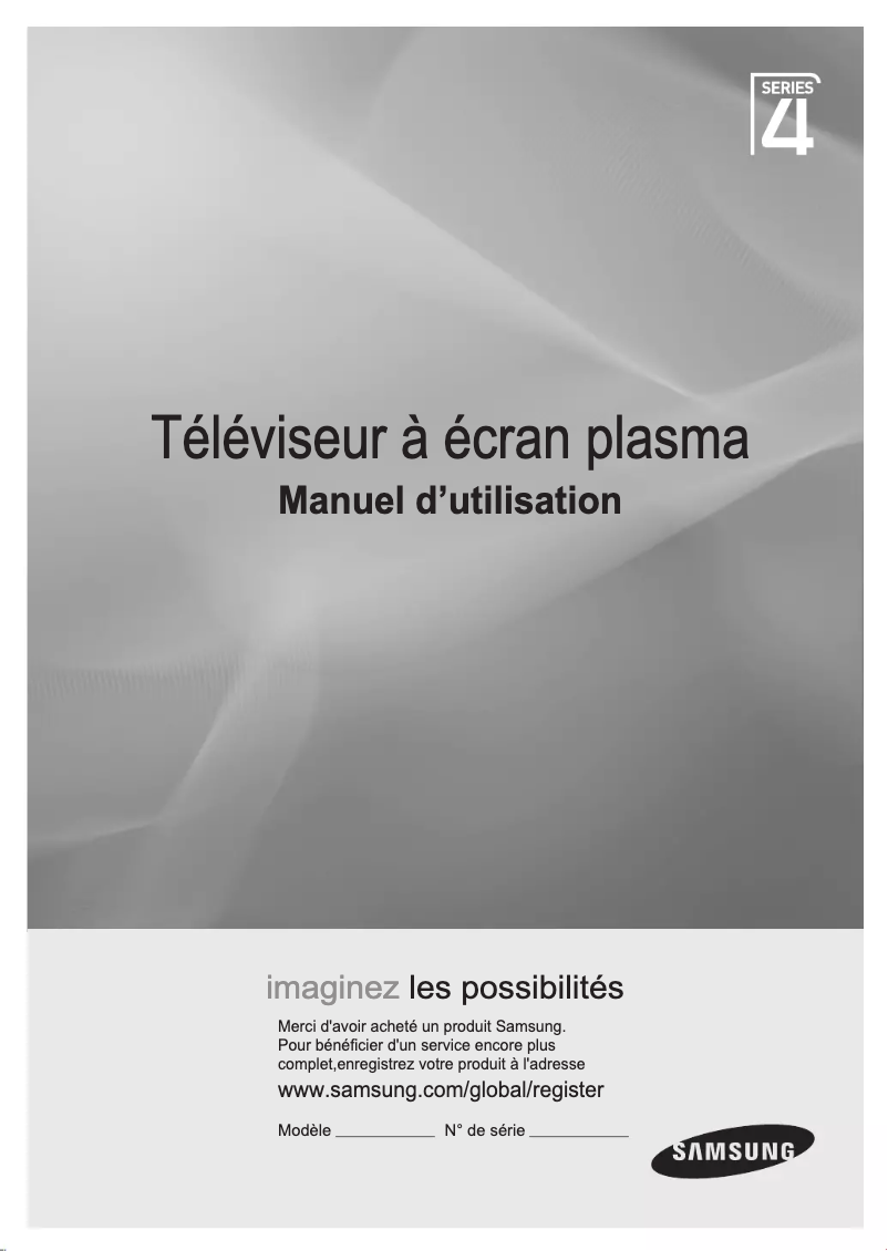 Image de la première page du manuel de l'appareil PS42B430P2