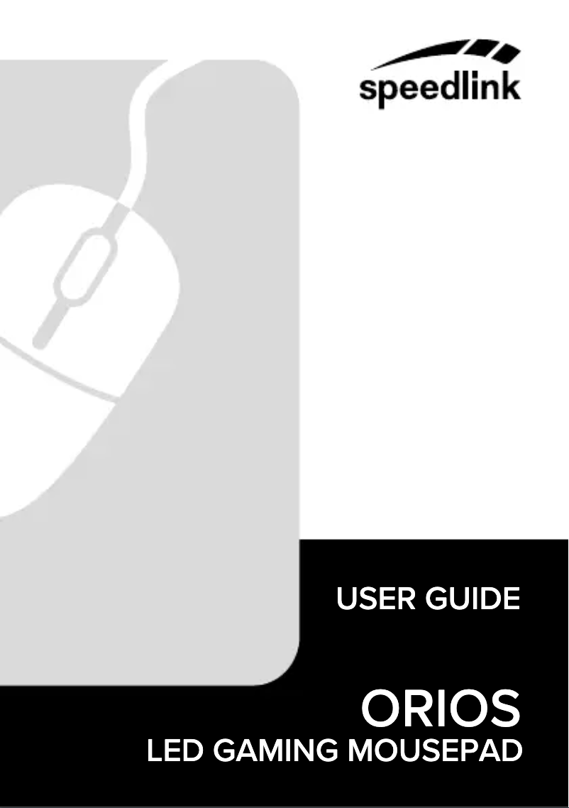 Página 1 del manual Manual de usuario Speed-Link ORIOS LED Gaming Mousepad