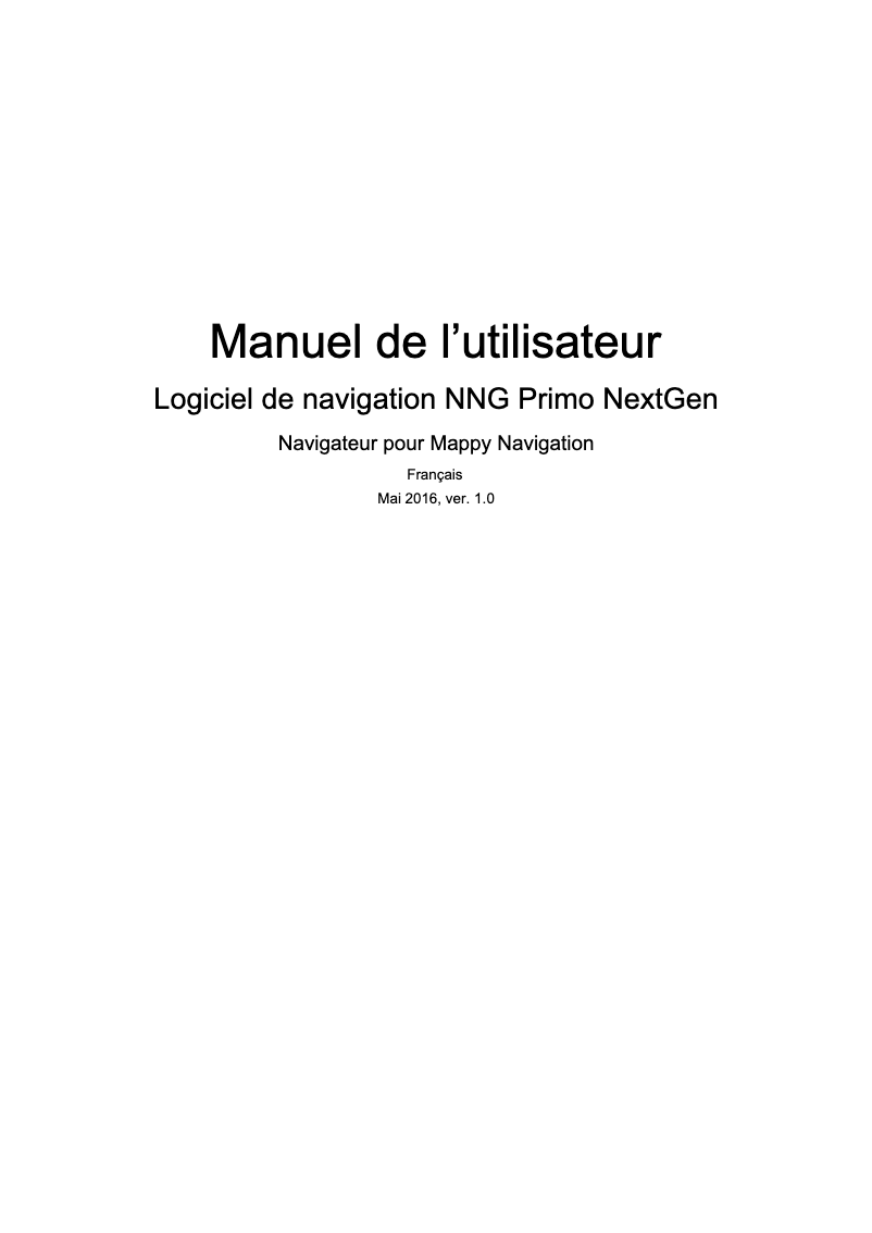 Page n°1 - Manuel utilisateur Mappy Iti E438T