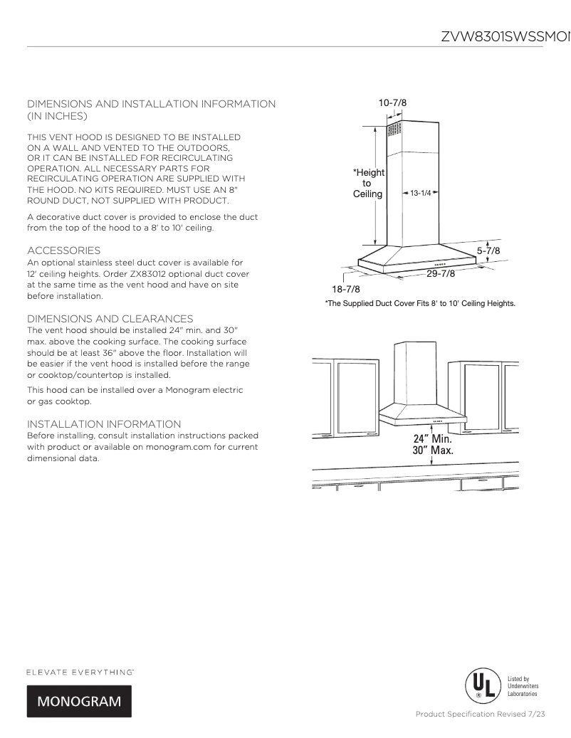 Image de la première page du manuel de l'appareil ZVW8301SWSS