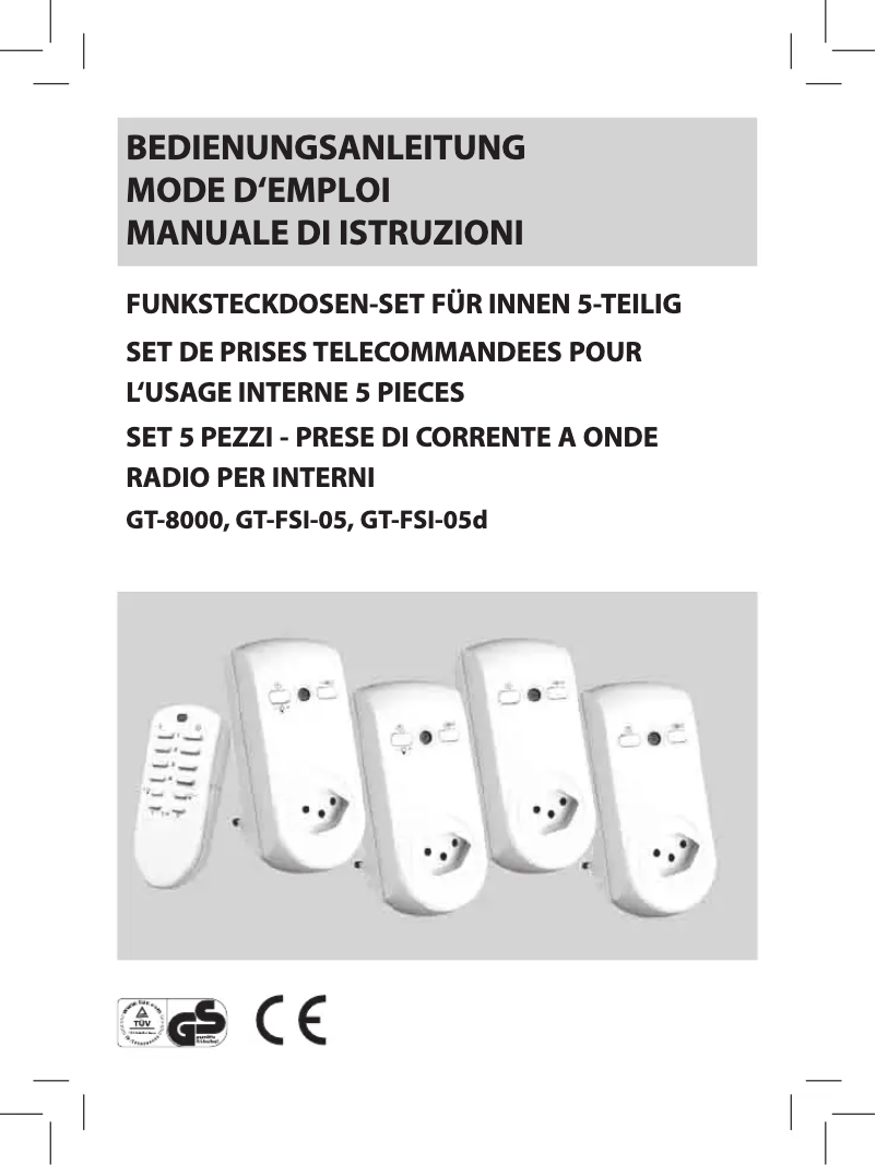 Page 1 de la notice Manuel utilisateur GlobalTronics GT-FSI-05