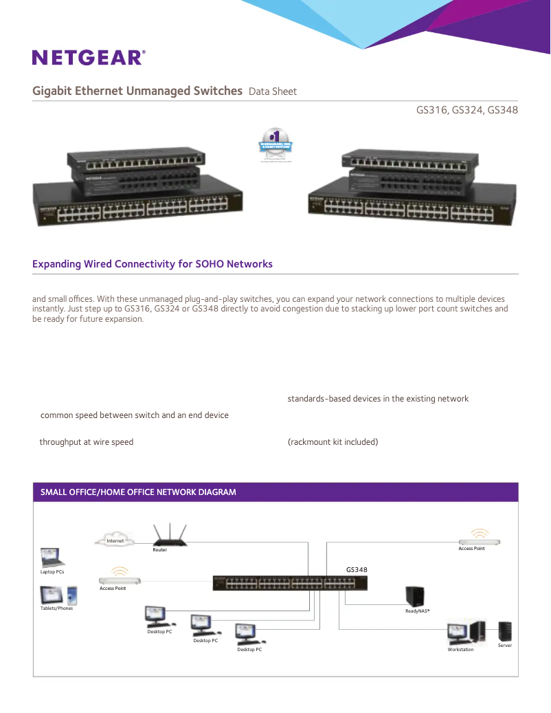 Page 1 of the manual User Manual Netgear GS316